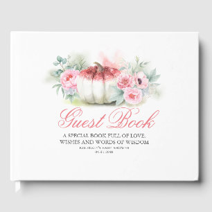 Livre D'or Parties scintillant d'or roses Citrouille Baby sho