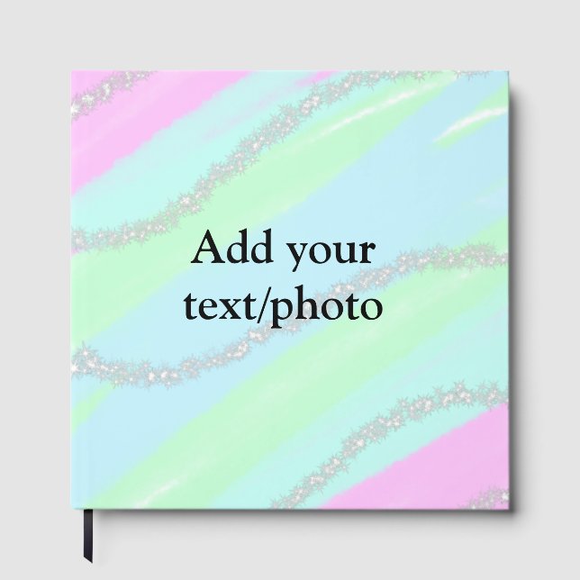 Livre D'or Parties scintillant rose bleu vert étincelant past (Recto)