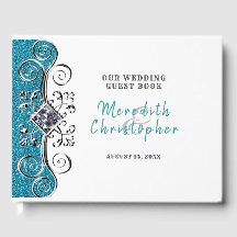 Parties scintillant Turquoise Silver Bling Mariage