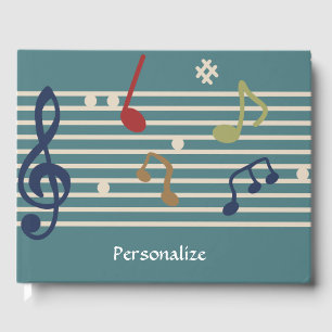 Livre D'or Partition Musique Notes musicales tendance Personn