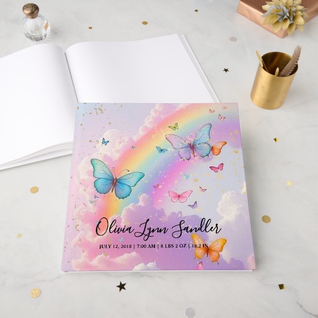 Livre D'or Pastel Celebration Keepsake for Weddings & Baby Sh (Recto ouvert)