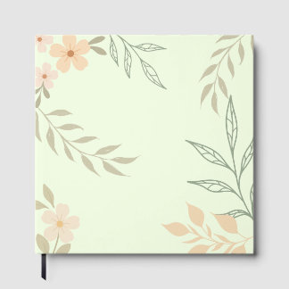 Livre D'or Pastel Floral Green Background | Minimal Botanical