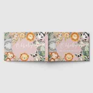 Livre D'or Pastel Tropical Wild One Jungle Safari Animaux