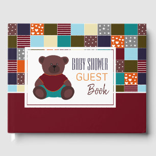 Livre D'or Patchwork Teddy Bear, Baby shower