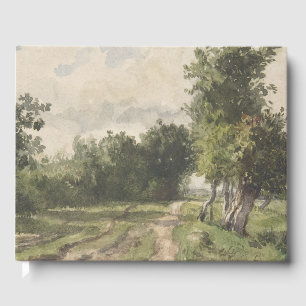Livre D'or Paysage aquarelle du chemin - Troyon constant