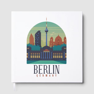 Livre D'or Paysage urbain minimal rétro vintage de Berlin All