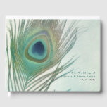 Livre D'or Peacock Feather Boho Chic Watercolor Mariage<br><div class="desc">Peacock Feather Boho Chic Watercolor Mariage Guides</div>