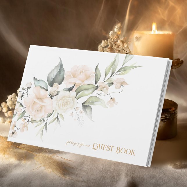 Livre D'or Pearl Blush Elegance Floral Mariage ID989 (Créateur téléchargé)