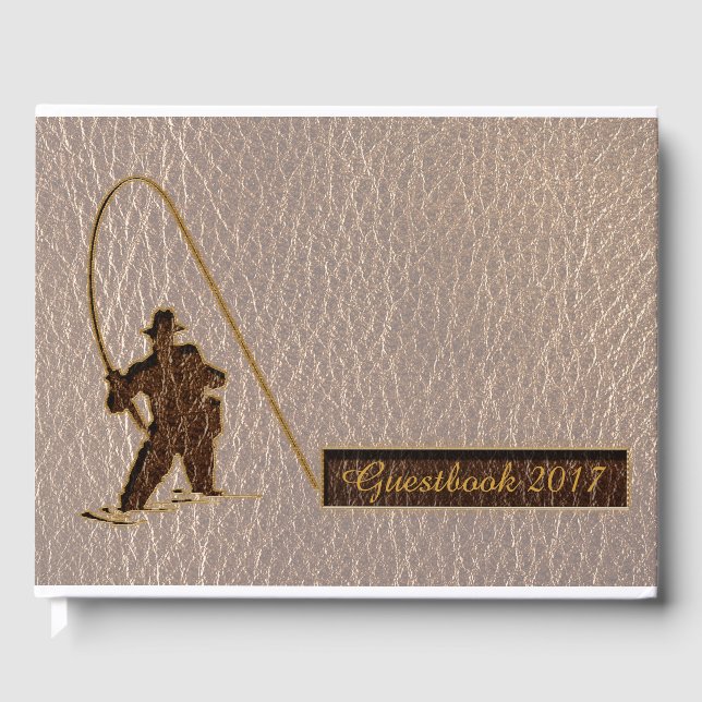 Livre D'or Pêcheur en cuir doux (Recto)