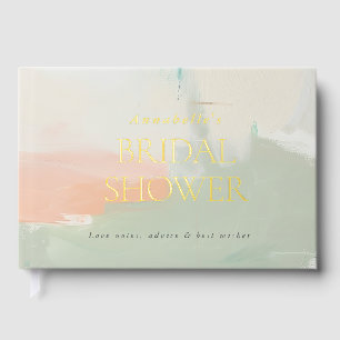 Livre D'or Peinture Abstraite Moderne Feuille D'or Shower de