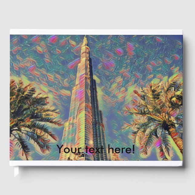 Livre D'or Peinture de Burj Khalifa (Recto)