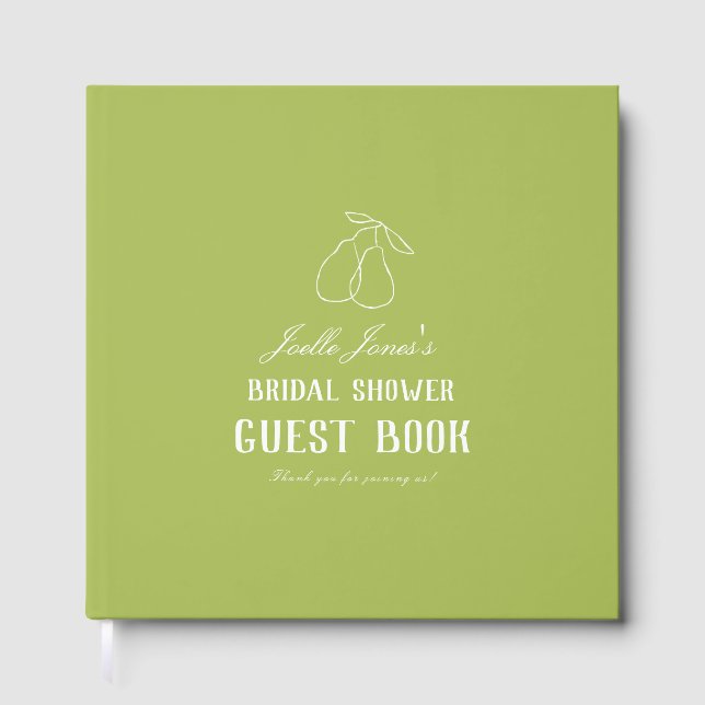 Livre D'or Perfect Pear Modern Custom Bridal Shower (Recto)