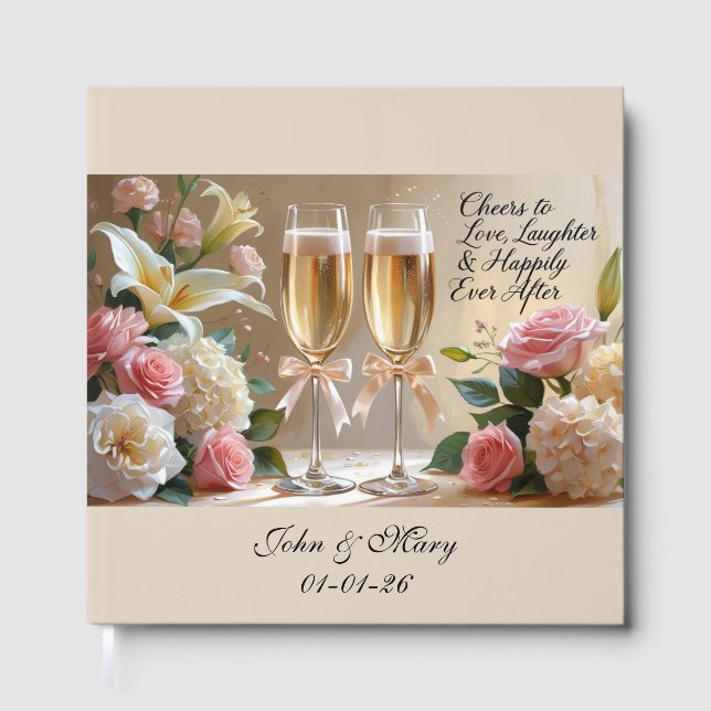 Livre D'or Personalised Wedding Guest Book-Happily Ever After (Recto)