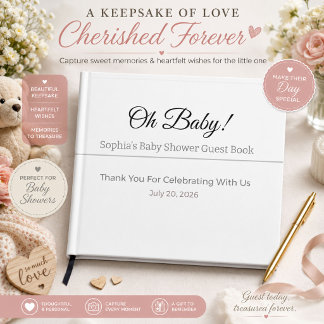 Livre D'or Personalized Baby Shower Guest Book