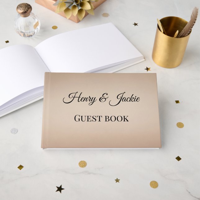 Livre D'or Personalized Wedding Guest Book (Recto ouvert)