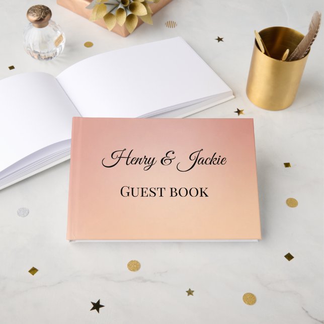 Livre D'or Personalized Wedding Guest Book (Recto ouvert)
