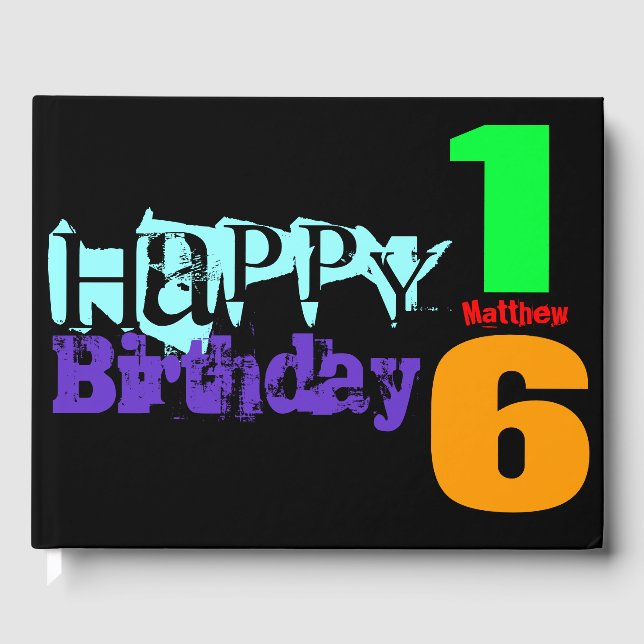 Livre D'or Personnalisé 16e anniversaire POP HCGB (Recto)