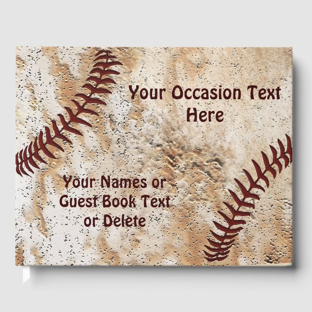 Livre d'or personnalisé de baseball unique (Recto)