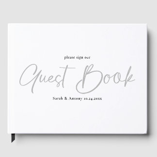 Livre d'or personnalisé minimaliste de mariage