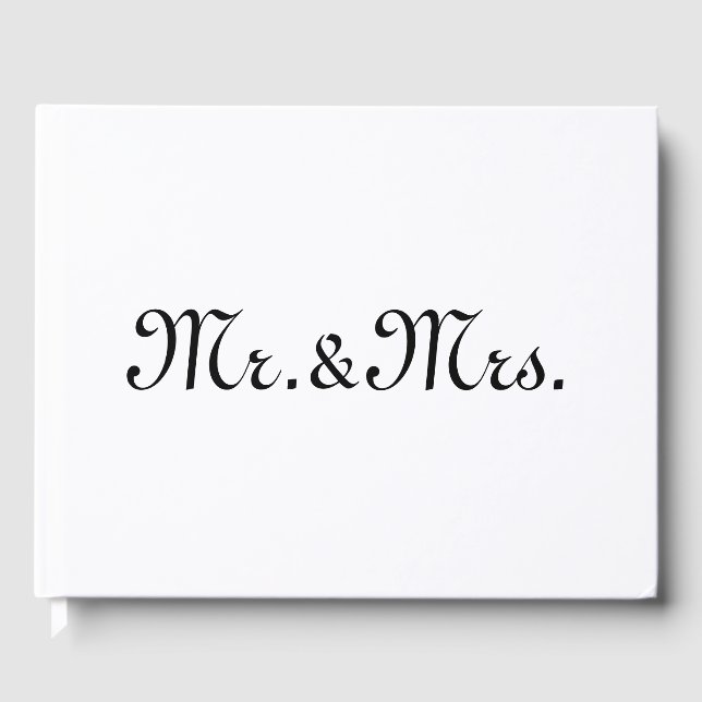 Livre D'or Personnaliser avec le monogramme du couple Initial (Recto)