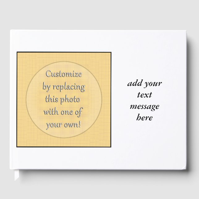 Livre D'or Personnaliser en ajoutant votre photo ou votre art (Recto)