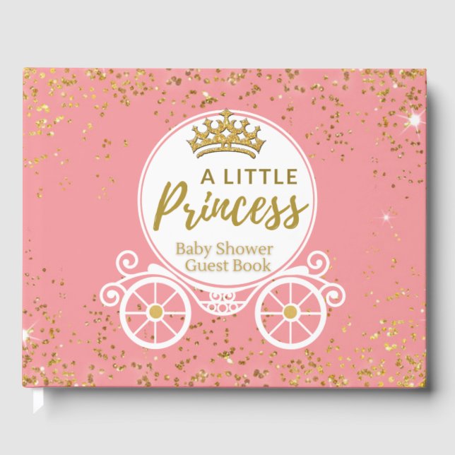 Livre D'or Petit Baby shower Princesse Pour Filles (Recto)