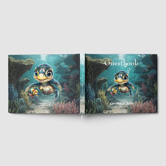 Livre D'or Petite tortue de mer à explorer avec son ami. (Complet)