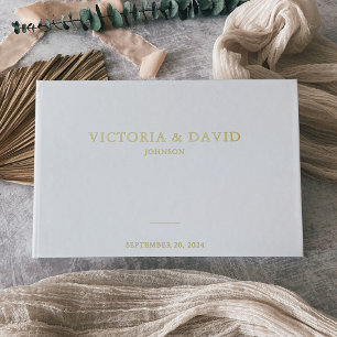 Livre D'or Pétrole d'or minimaliste pour Mariage