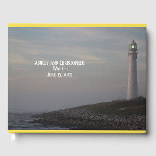 Livre D'or Phare surplombant l'océan Mariage Guestbook