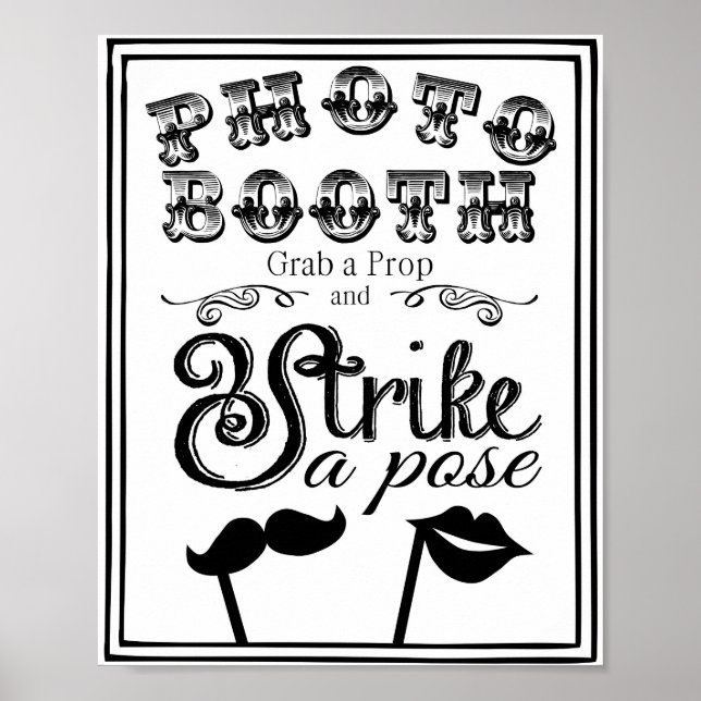 Livre d'or PHOTO BOOTH mariage ou panneau de fête (Devant)