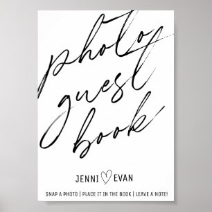 Livre d'or photo calligraphique simple Signe de ma