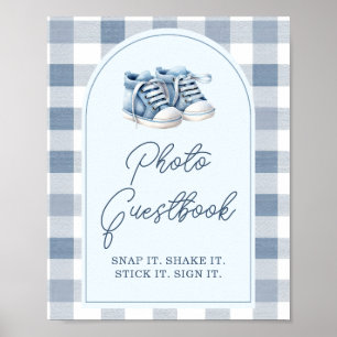 Livre d'or photo de Baby Shower avec chaussures bé