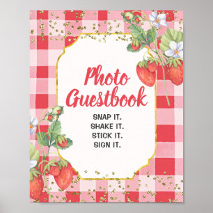 Livre d'or photo de fraise à l'aquarelle Berry Swe