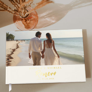 Livre D'or Photo de mariage à la calligraphie élégante