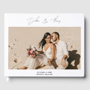 Livre D'or Photo de mariage moderne minimaliste personnalisé