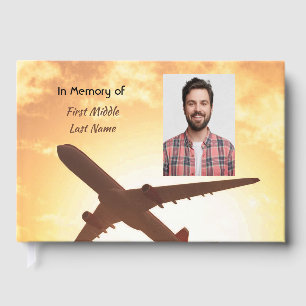 Livre D'or Photo de souvenir de prière de pilote d'avion en v