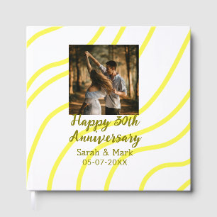 Livre D'or Photo doré jaune 30e anniversaire de mariage nom