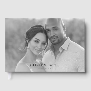 Livre D'or Photo minimaliste en nuances de gris romantique