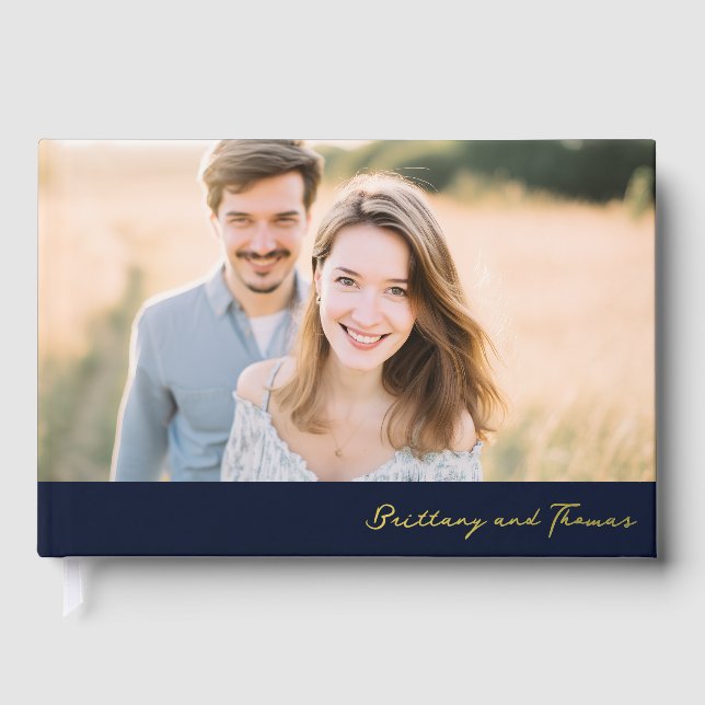 Livre D'or Photo Navy Romantique (Recto)