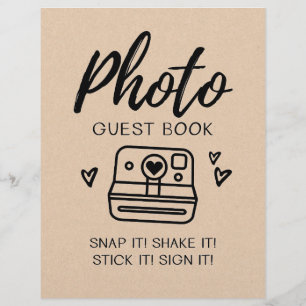 Livre d'or photo pancarte de mariage