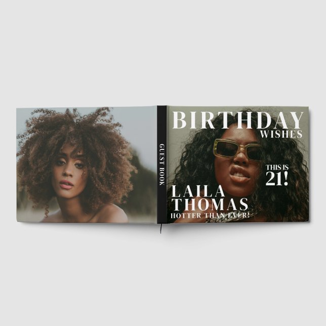 Livre D'or Photo personnalisée Couverture du magazine de fête (Complet)