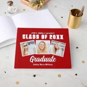 Livre D'or Photo Rouge et Blanc de la Promotion 2026 de Diplô