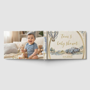 Livre D'or Photographie de Baby Shower en Montgolfière Vintag