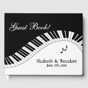 Livre D'or Piano Clavier Musique Mariage Noms Date Avant