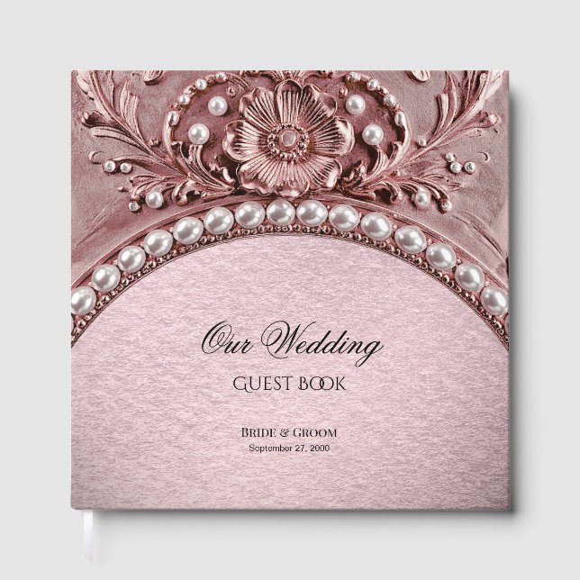 Livre D'or Pink Flower Guest Book (Recto)