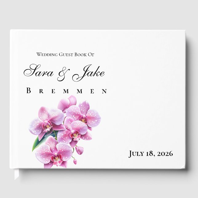 Livre D'or Pink Orchid Wedding (Recto)