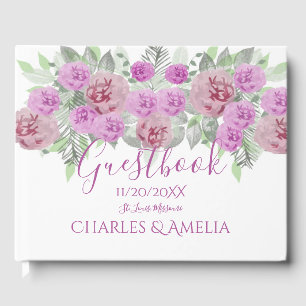 Livre d'or Pink Peony Greenery