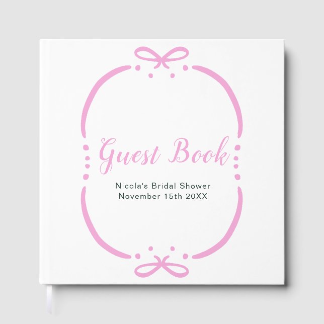 Livre D'or Pink Ribbon Bridal Shower (Recto)