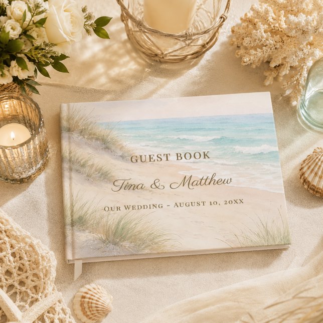 Livre D'or Plage de mariage côtière (Créateur téléchargé)