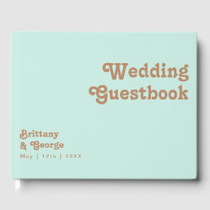 Livre D'or Plage Retro   Aqua Mariage Guestbook